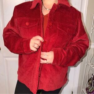 Empyre Women's Vibrant Red Corduroy Jacket